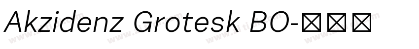 Akzidenz Grotesk BO字体转换